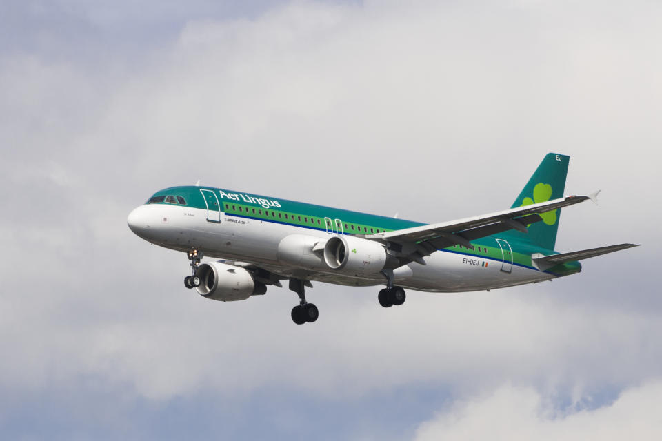 La aeronave de Aer Lingus no pudo llegar a su destino. (Getty Images).