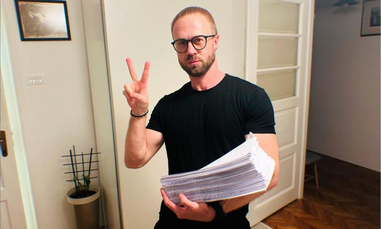 <span>Gnyot spent seven months in jail in Belgrade before being released to house arrest in June.</span><span>Photograph: Andrew Gnyot/Instagram</span>