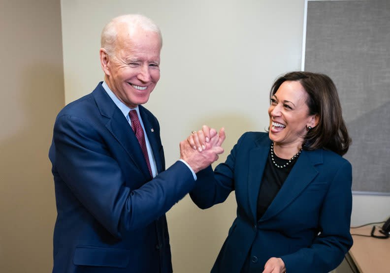 民主黨總統候選人拜登（Joe Biden）、副總統候選人賀錦麗（Kamala Harris）。