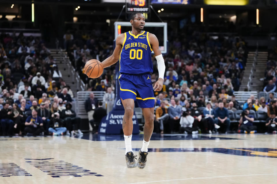 金州勇士前鋒Jonathan Kuminga。（NBA Photo by Dylan Buell/Getty Images）