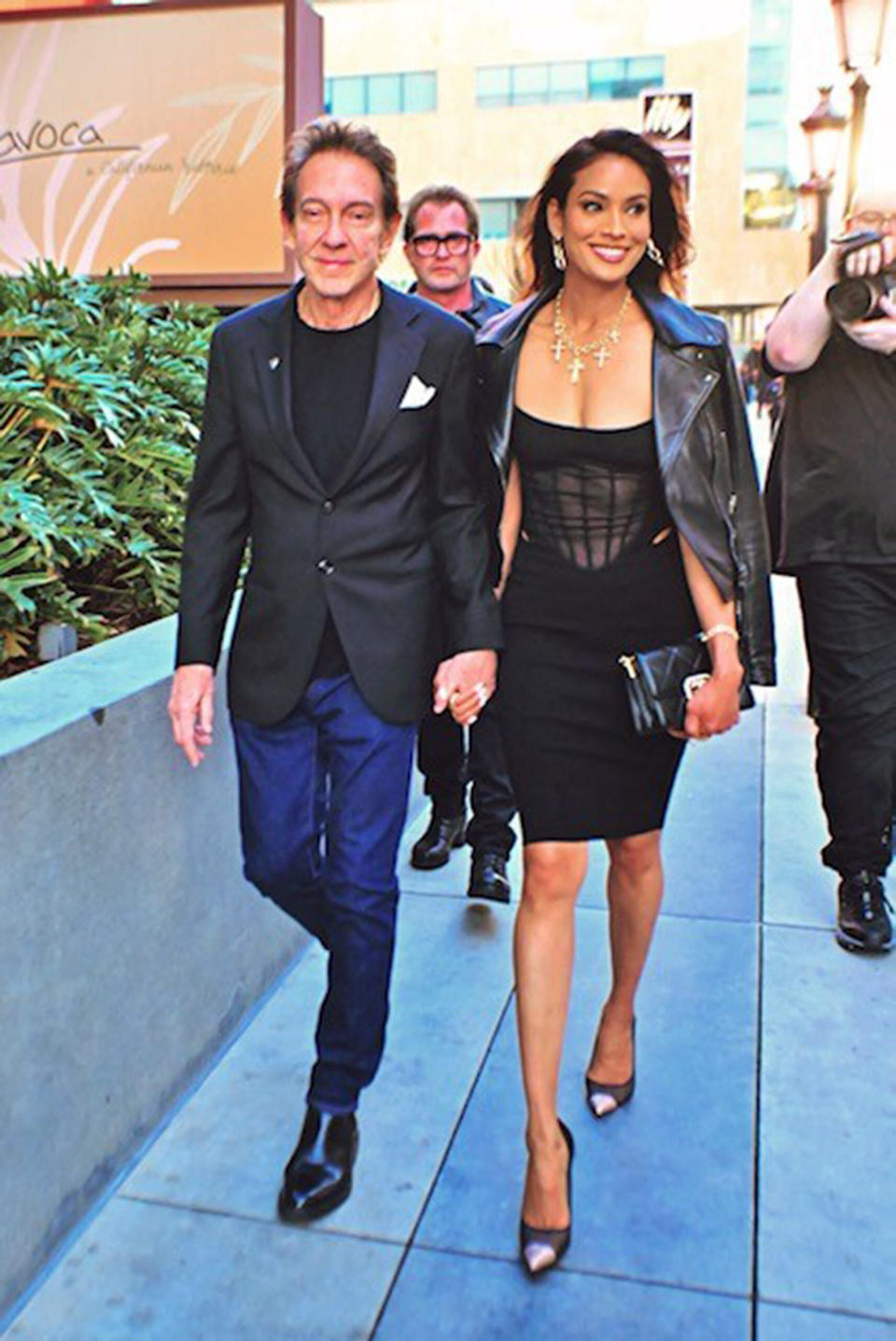 Michael Jackson lawyer John Branca and Jamaican supermodel Kamini Chinloy attending the Grammys. 05 Feb 2023 Pictured: John Branca, Kamini Chinloy.