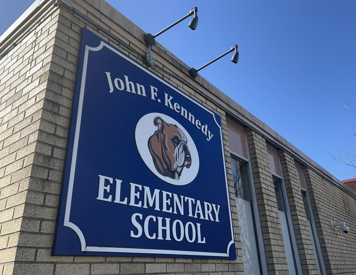 Facade of John F. Kennedy School on Ratzer Road.