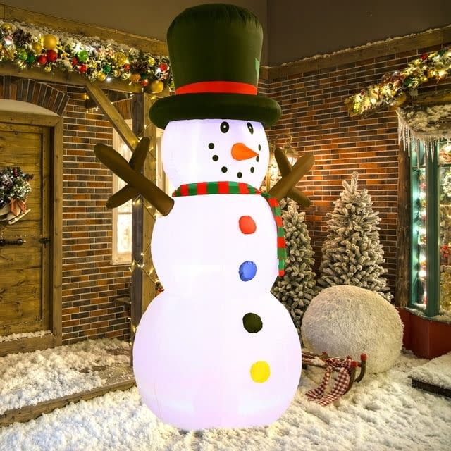 <p><a href="https://go.redirectingat.com?id=74968X1596630&url=https%3A%2F%2Fwww.walmart.com%2Fip%2FiFanze-8-Ft-Christmas-Inflatables-Snowman-with-Rotating-LED-Lights-for-Indoor-Outdoor-Yard-Decoration%2F2310326812%3FadsRedirect%3Dtrue&sref=https%3A%2F%2Fwww.thepioneerwoman.com%2Fholidays-celebrations%2Fg45211938%2Fwalmart-christmas-decorations%2F" rel="nofollow noopener" target="_blank" data-ylk="slk:Shop Now;elm:context_link;itc:0;sec:content-canvas" class="link ">Shop Now</a></p><p>iFanze Christmas Inflatables Snowman</p><p>$49.99</p><span class="copyright">Walmart</span>