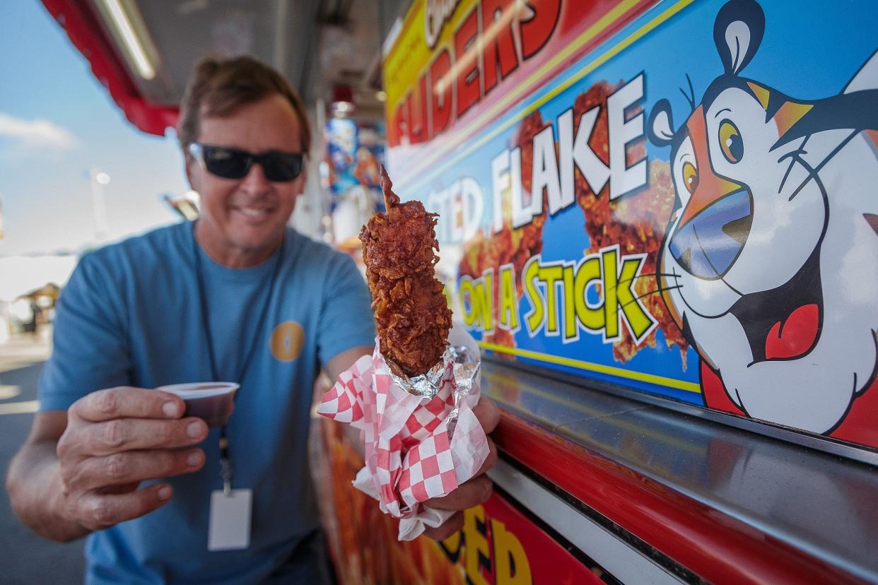 The culinary delights, like the Frosted Flake-encrusted, deep fried chicken, are just one of the things that makes the South Florida Fair so amazing.