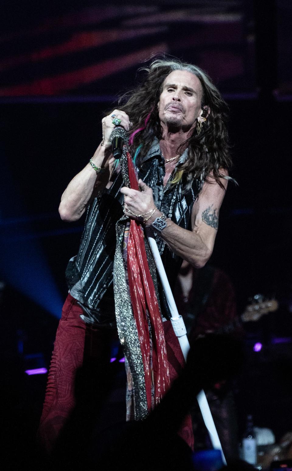 Steven Tyler of Aerosmith performs live on stage at the Wells Fargo Center Sept. 2, 2024 in Philadelphia.