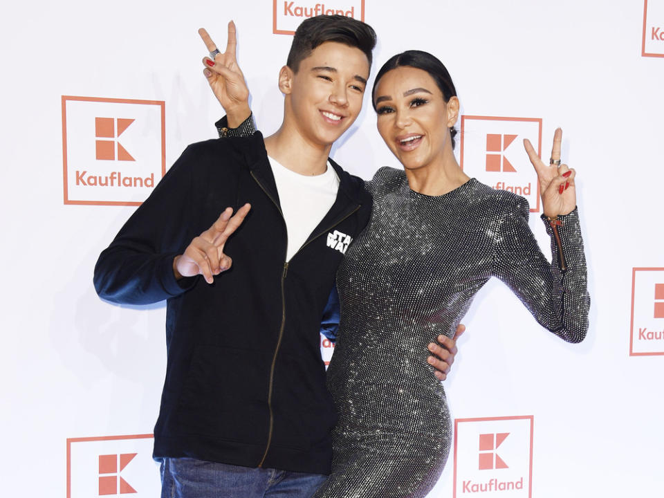 Verona Pooth und ihr Sohn San Diego auf einem Event im vergangenen Jahr (Bild: imago images/Future Image)