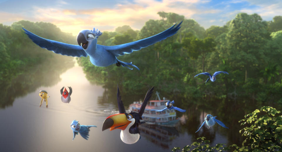 This image released by 20th Century Fox shows a scene from the animated film "Rio 2." (AP Photo/20th Century Fox- Blue Sky Studios)