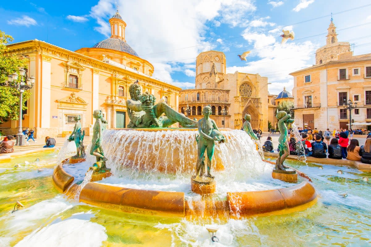 Turia Fountain, one of the many ornate features found in Valencia  (Getty Images)