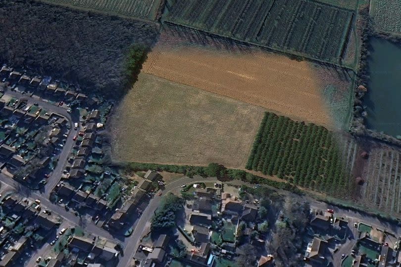 A Google map aerial view of the site