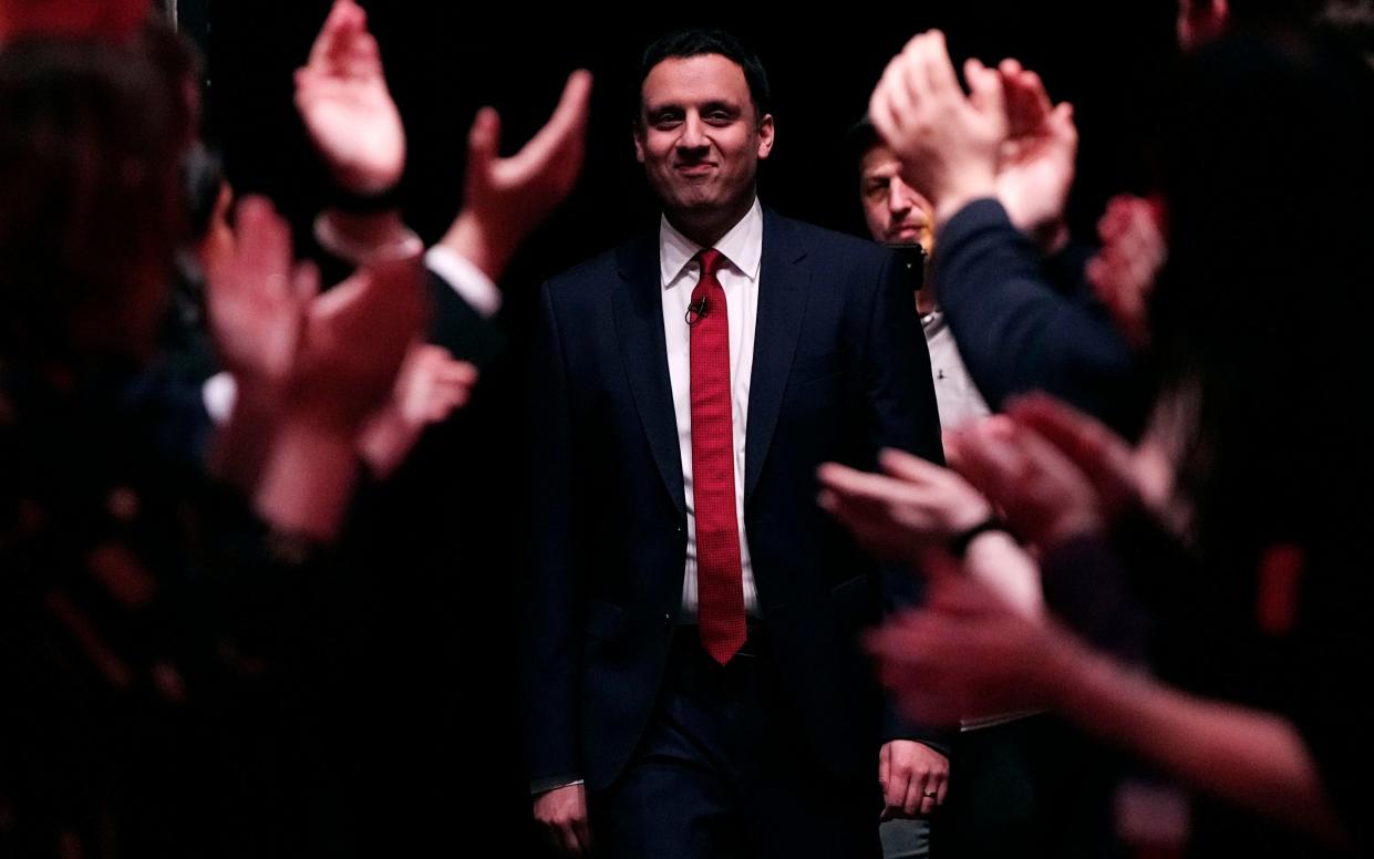 Anas Sarwar, leader of Scottish Labour, at the party's annual conference on Friday