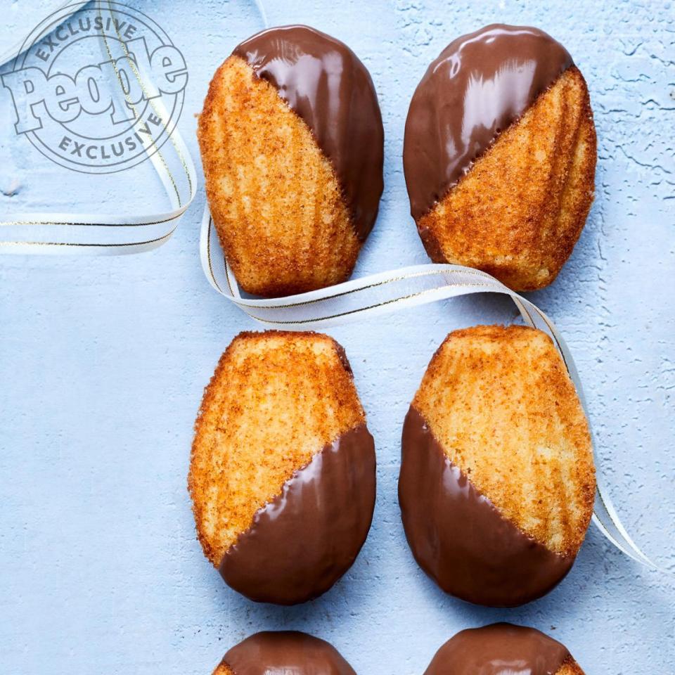 Chocolate Dipped Orange Madeleines