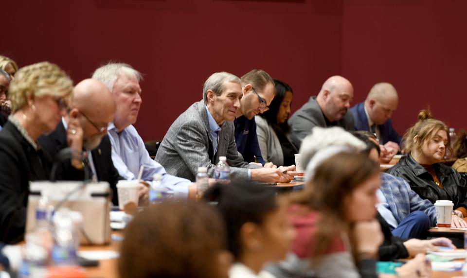 The audience listens during Friday's Canton Regional Chamber's State of the Workforce forum at Stark State College.