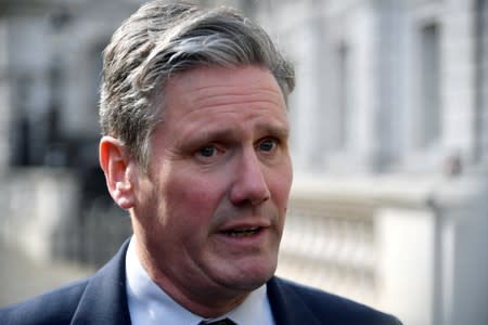 FILE PHOTO: Britain's Labour Party's Shadow Secretary of State for Departing the European Union Keir Starmer is seen outside the Cabinet Office in London