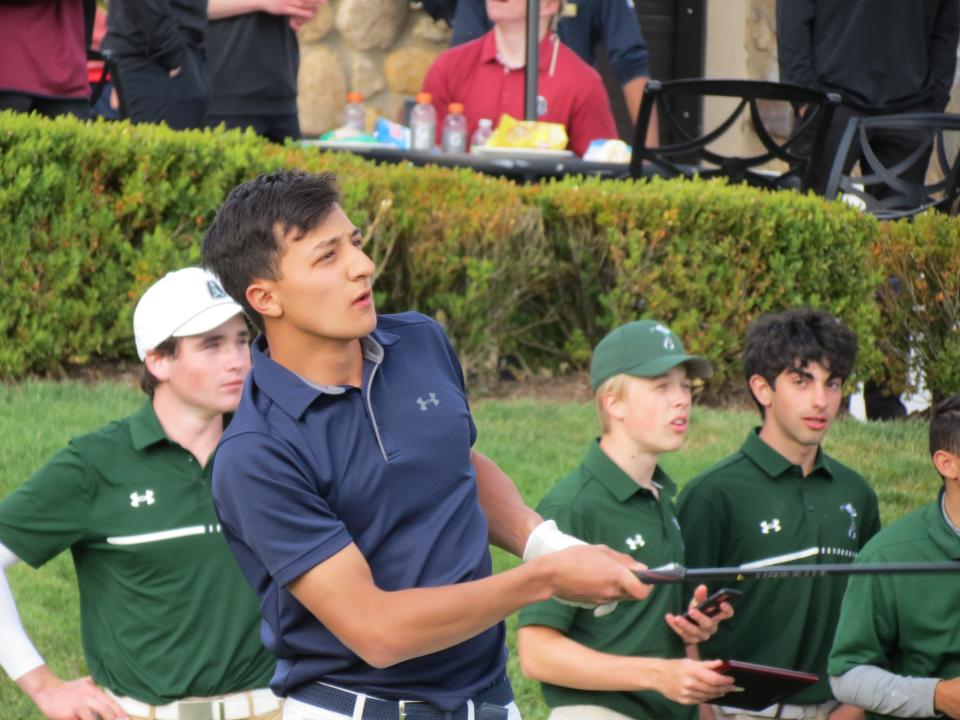 Tenafly's Michael Crosby won the Arcola Invitational golf tournament in a three-way playoff at Arcola Country Club in Paramus on Monday, April 24, 2023.