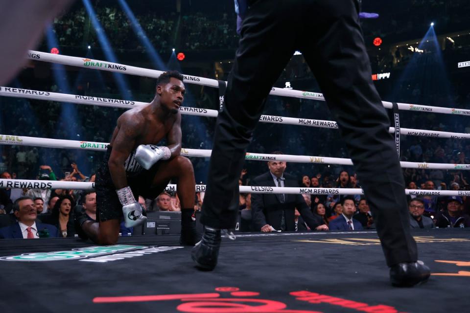 Charlo was dropped to a knee in the seventh round (Getty Images)