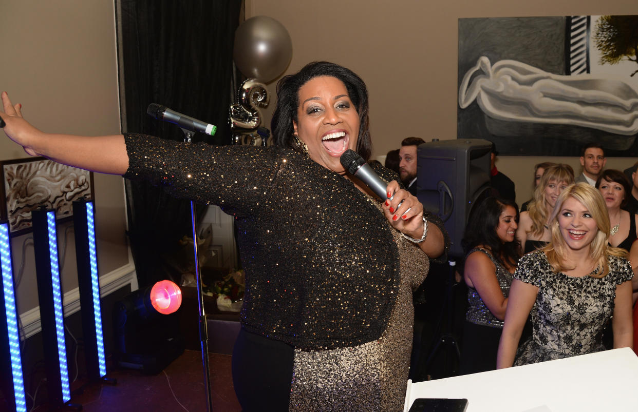 LONDON, ENGLAND - NOVEMBER 18:  Alison Hammond speaks as she attends the This Morning 25th Anniversary at Home House on November 18, 2013 in London, England.  (Photo by Dave J Hogan/Getty Images)