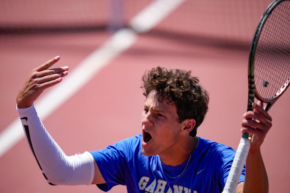 Gahanna Lincoln’s Brandon Carpico won his second Division I state singles title in three years, defeating Pickerington North's Pavan Uppu 6-2, 6-1 on Friday at Ohio State.