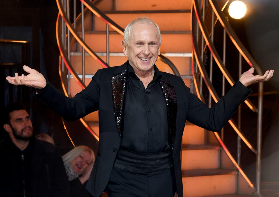 BOREHAMWOOD, ENGLAND - FEBRUARY 02:  Wayne Sleep is evicted during the 2018 Celebrity Big Brother Final at Elstree Studios on February 2, 2018 in Borehamwood, England.  (Photo by Stuart C. Wilson/Stuart C. Wilson/Getty Images)