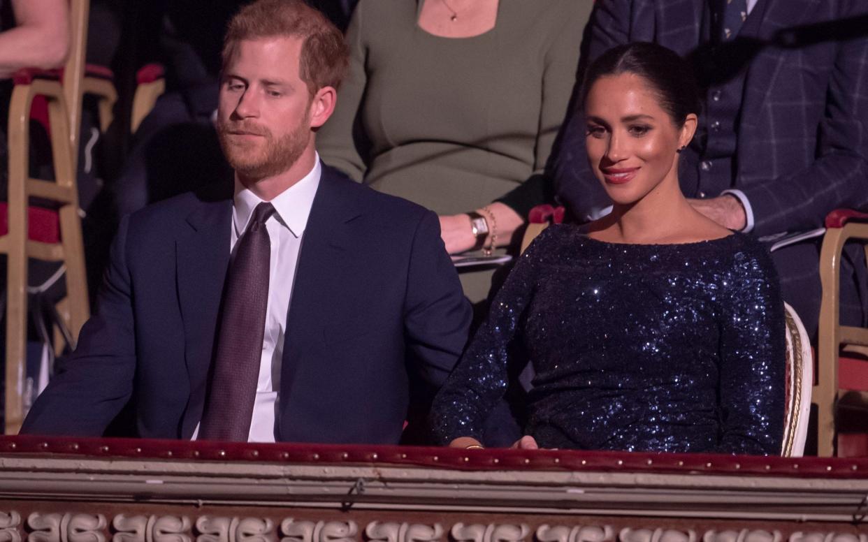 The Duke and Duchess of Sussex attend the event at the Royal Albert Hall - Paul Grover for the Telegraph