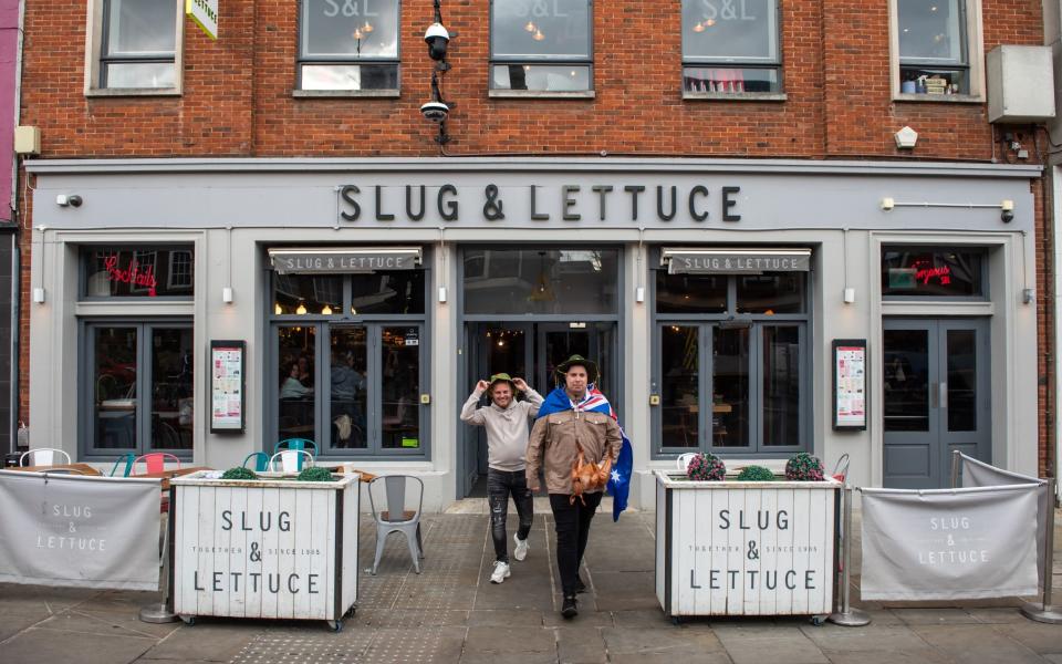 A Slug and Lettuce bar in Colchester