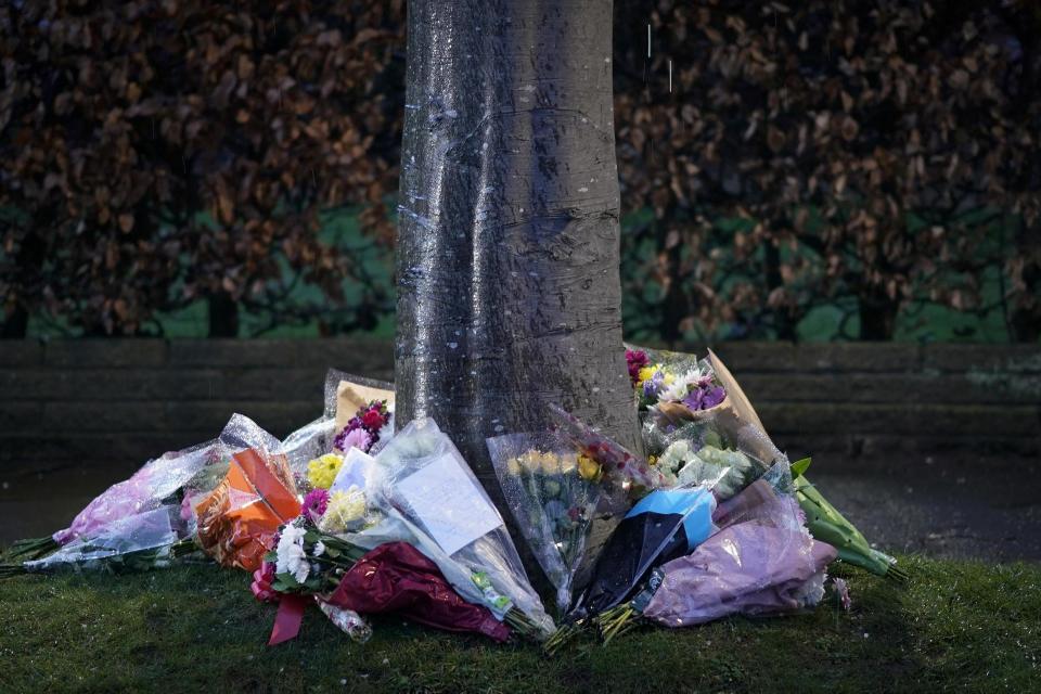 Flowers and tributes are placed in memory of 17-year-old stabbing victim Yousef Ghaleb Makki (Getty Images)