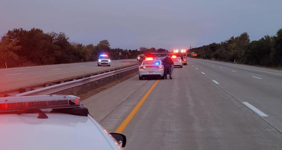 Indiana State Police arrested the driver of a northbound Jeep on suspicion of drunk driving resulting in death after a 3:30 a.m. Sunday crash on Interstate 65 about two miles south of the South Street exit.
