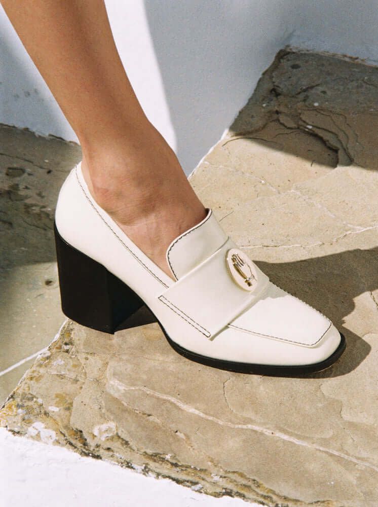 Pompeii White Trench Loafers