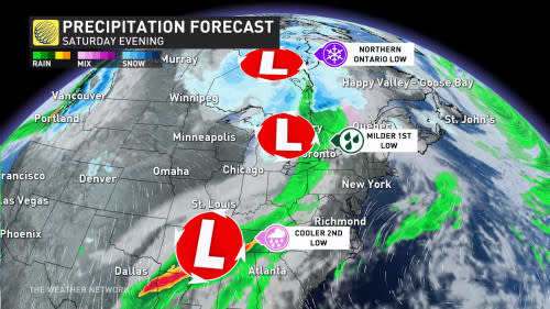 Ontario three low pressure systems overlook Dec 7 2023