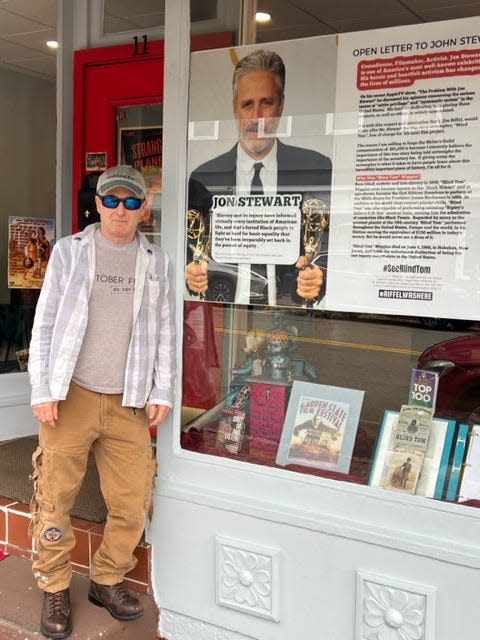 Chatham resident Jim Riffel posted an open letter to Jon Stewart last year in the window of his Strange Planet Outsider Art Gallery in Chatham offering his screenplay on the life of Thomas "Blind Tom" Wiggins.