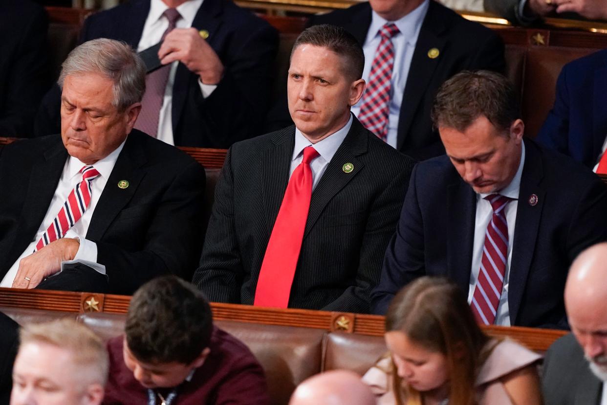 Rep. Josh Brecheen, R-Coalgate, listens as votes are cast for speaker of the House on Jan. 3, the opening day of the 118th Congress at the U.S. Capitol in Washington, D.C.