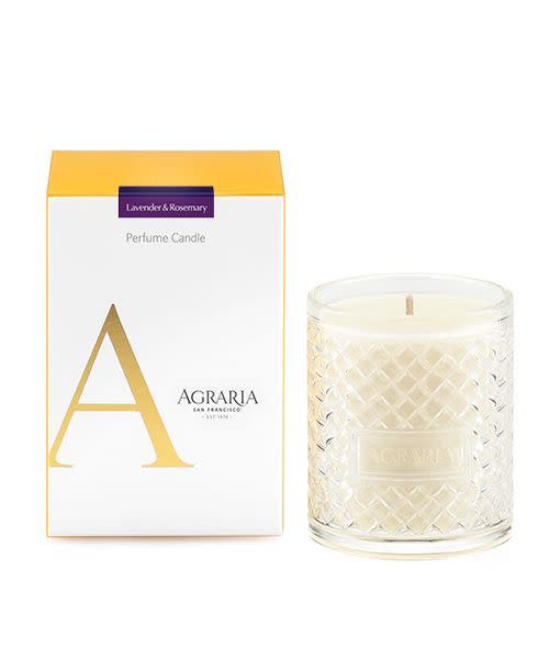 <p><strong>Agraria San Francisco</strong></p><p>amazon.com</p><p><strong>$22.00</strong></p><p><a href="https://www.amazon.com/dp/B004U2JKXC?tag=syn-yahoo-20&ascsubtag=%5Bartid%7C10050.g.34055055%5Bsrc%7Cyahoo-us" rel="nofollow noopener" target="_blank" data-ylk="slk:Shop Now;elm:context_link;itc:0;sec:content-canvas" class="link ">Shop Now</a></p><p>This luxurious soy-based candle boasts 25 hours of burn time. The candle enthusiast on your gift list will love the unexpected blend of lavender and rosemary.</p>