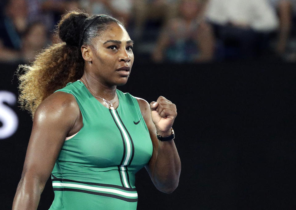 Serena Williams is back in the top 10 more than a year after being away to give birth. (AP Photo/Aaron Favila)