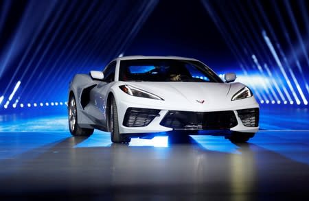 General Motors unveils its redesigned mid-engine C8 Corvette in Tustin