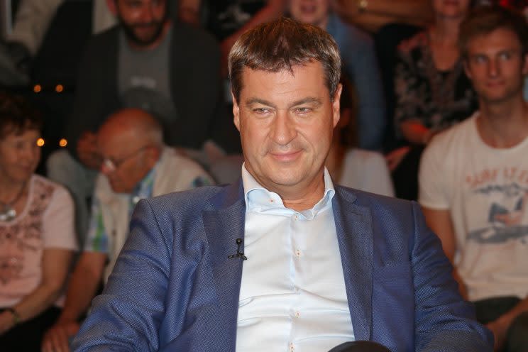 Markus Söder von der CSU wurde von Markus Lanz auf seine Ambitionen abgefragt. (Bild: ddp Images)