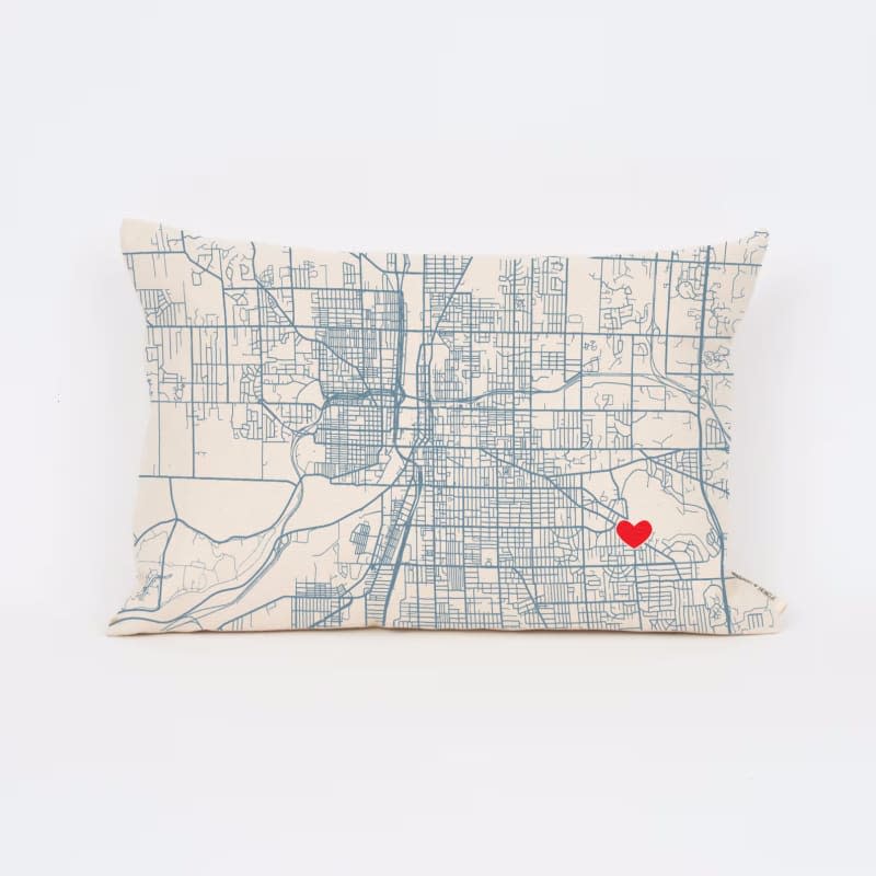 Custom Street Map Pillow