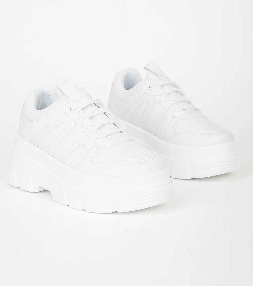 Brenna White Platform Sneakers