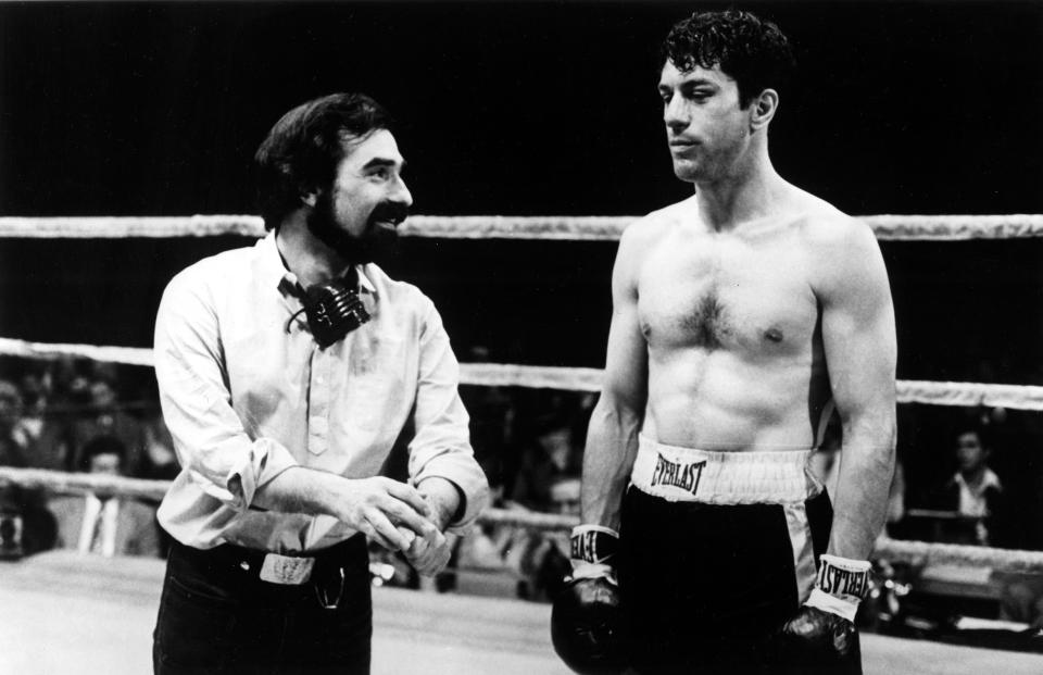 Martin Scorsese and De Niro on the set of 'Raging Bull' (Photo: Courtesy Everett Collection)