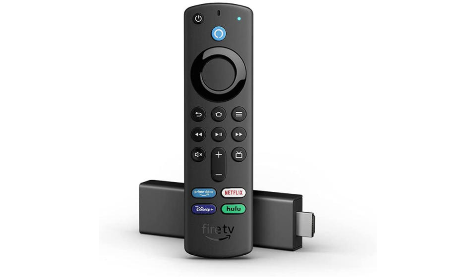 A streaming stick with remote control.