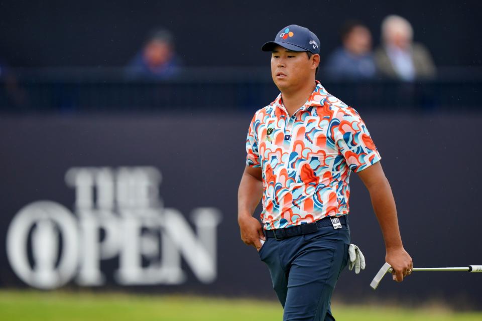 El surcoreano Si Woo Kim hizo un hoyo en uno en el hoyo 17 durante la tercera ronda del Open (Zac Goodwin/PA) (PA Wire)