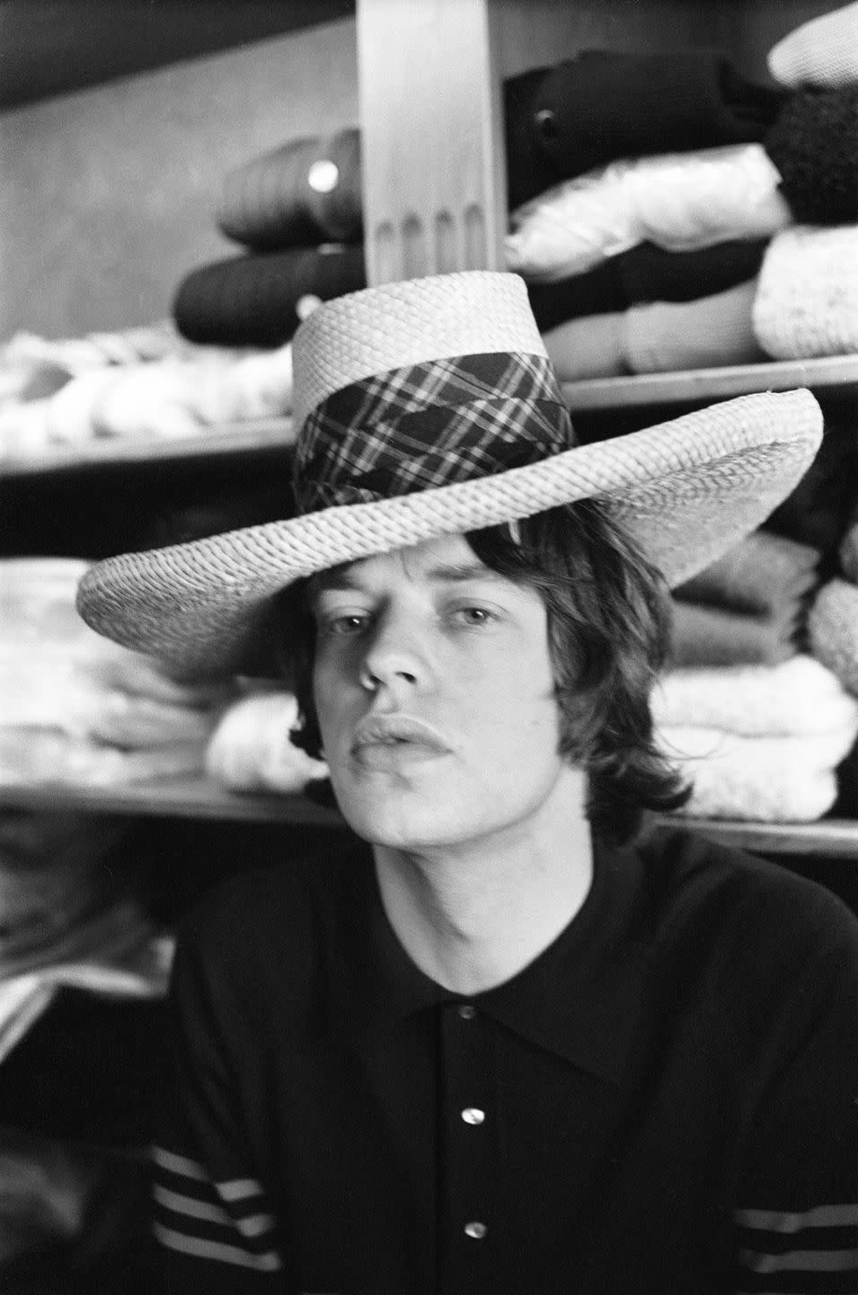 mick jagger on the morning of 4 june 1964 when the rolling stones were taken shopping by their manager, andrew 'loog' ol