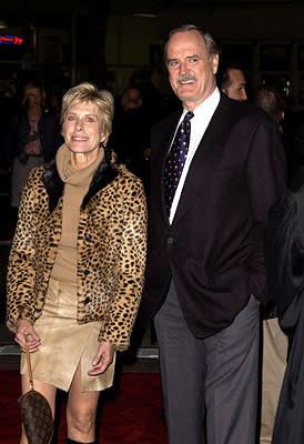 John Cleese and wife at the Westwood premiere of Warner Brothers' Harry Potter and The Sorcerer's Stone