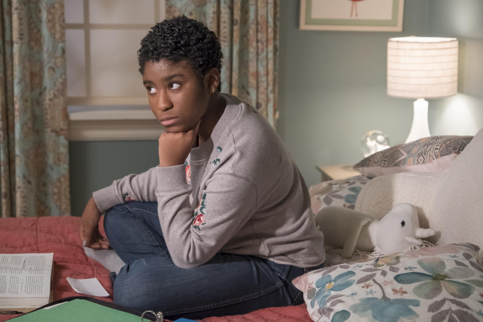 <p>Lyric Ross as Deja in NBC’s <i>This Is Us</i>.<br> (Photo: Ron Batzdorff/NBC) </p>