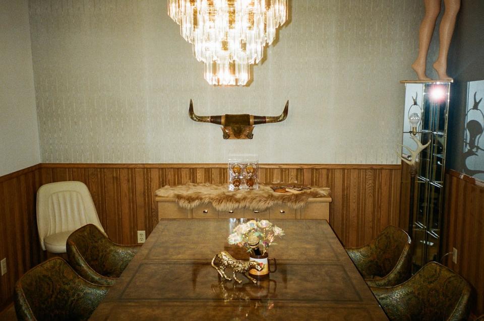 The most decadent dining room at Grandpa&#39;s Pool House.