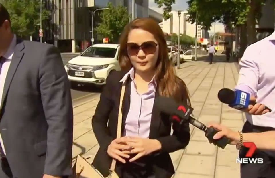 Pharmacist Carolyn Tan denied knowing of Mrs La Bella's regular bulk purchases. Source: 7 News