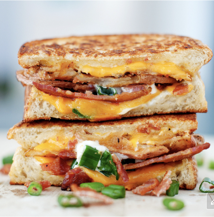 Studded with bacon, chives, and dipped in sour cream, this sandwich is all sorts of yummy. Recipe: Baked Potato Grilled Cheese