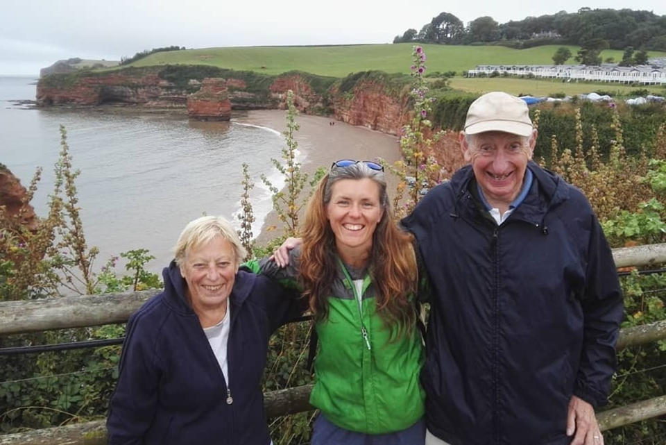Leigh isn&#39;t planning to slow down any time soon, pictured with Rachel, her granddaughter, and husband Bernard. (Caters)