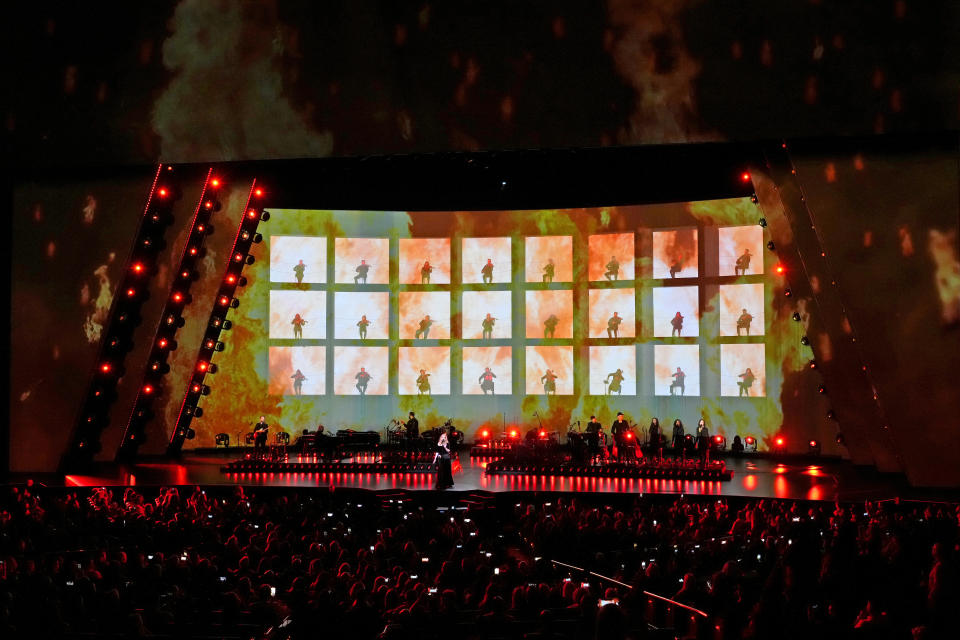 LAS VEGAS, NEVADA - NOVEMBER 18: Adele performs onstage during the "Weekends with Adele" Residency Opening at The Colosseum at Caesars Palace on November 18, 2022 in Las Vegas, Nevada. (Photo by Kevin Mazur/Getty Images for AD)