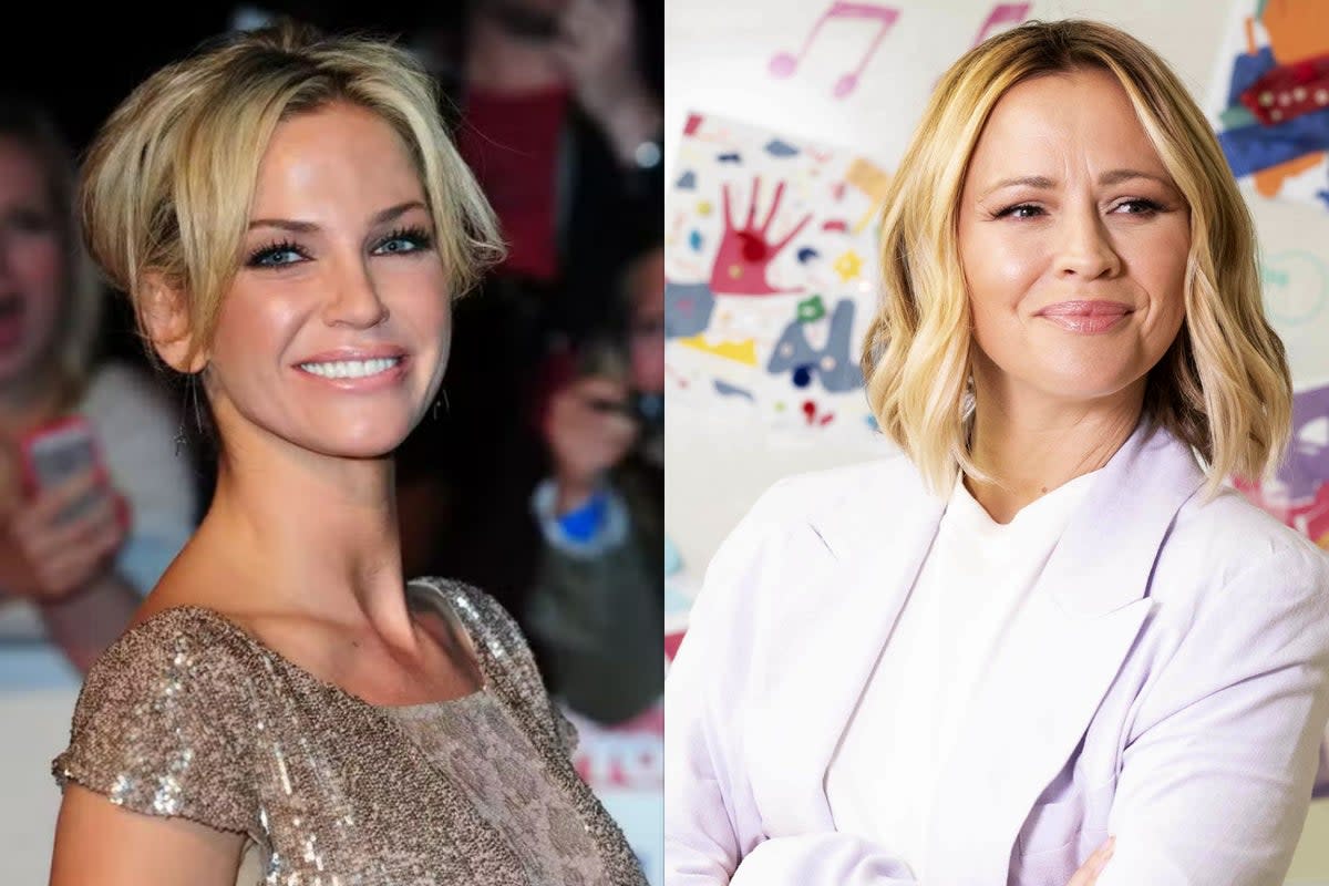 Kimberley Walsh (right) has paid tribute to Sarah Harding on the first anniversary of her death  (PA)