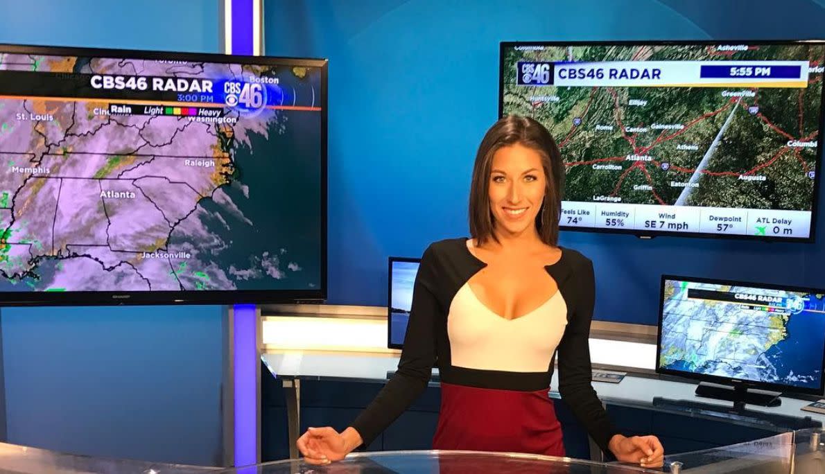 Ella Dorsey of CBS46 claims she was comparing a gorilla's posture to an anchor's posture, not to a black man in the photo. (Photo: Instagram)