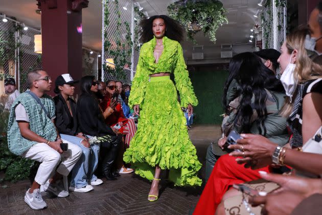 A model walks the runway at the Aliette fashion show during New York Fashion Week on Sept. 14, 2022 in New York City. (Photo: Jason Mendez via Getty Images)